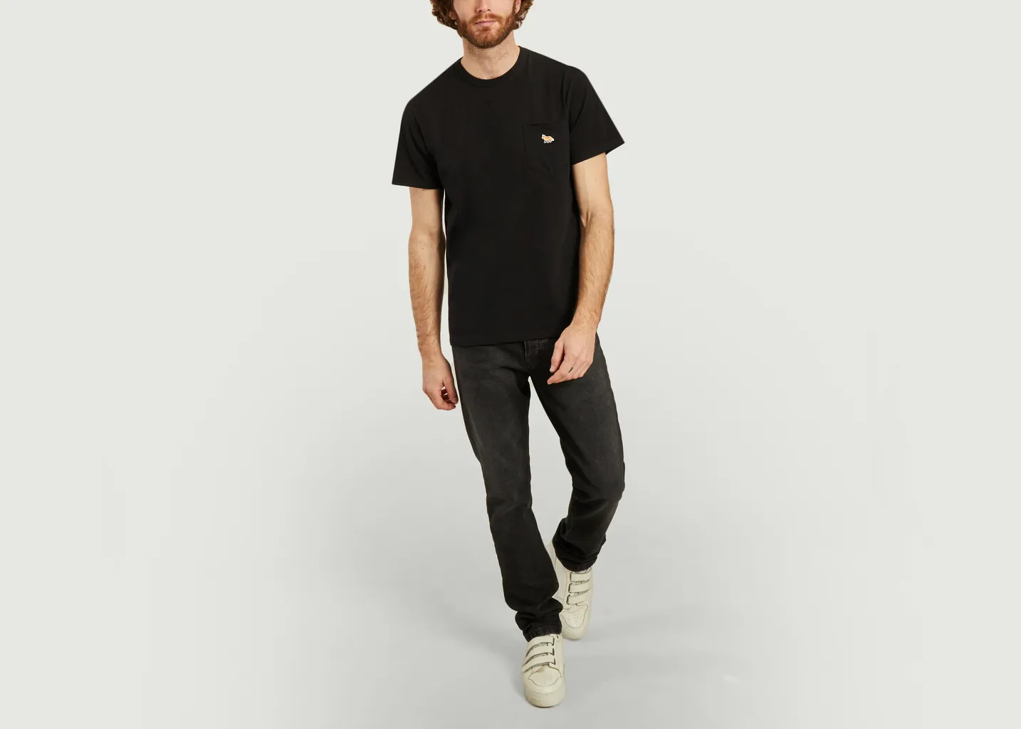 T-shirt Fox Profil patch Maison Kitsuné
