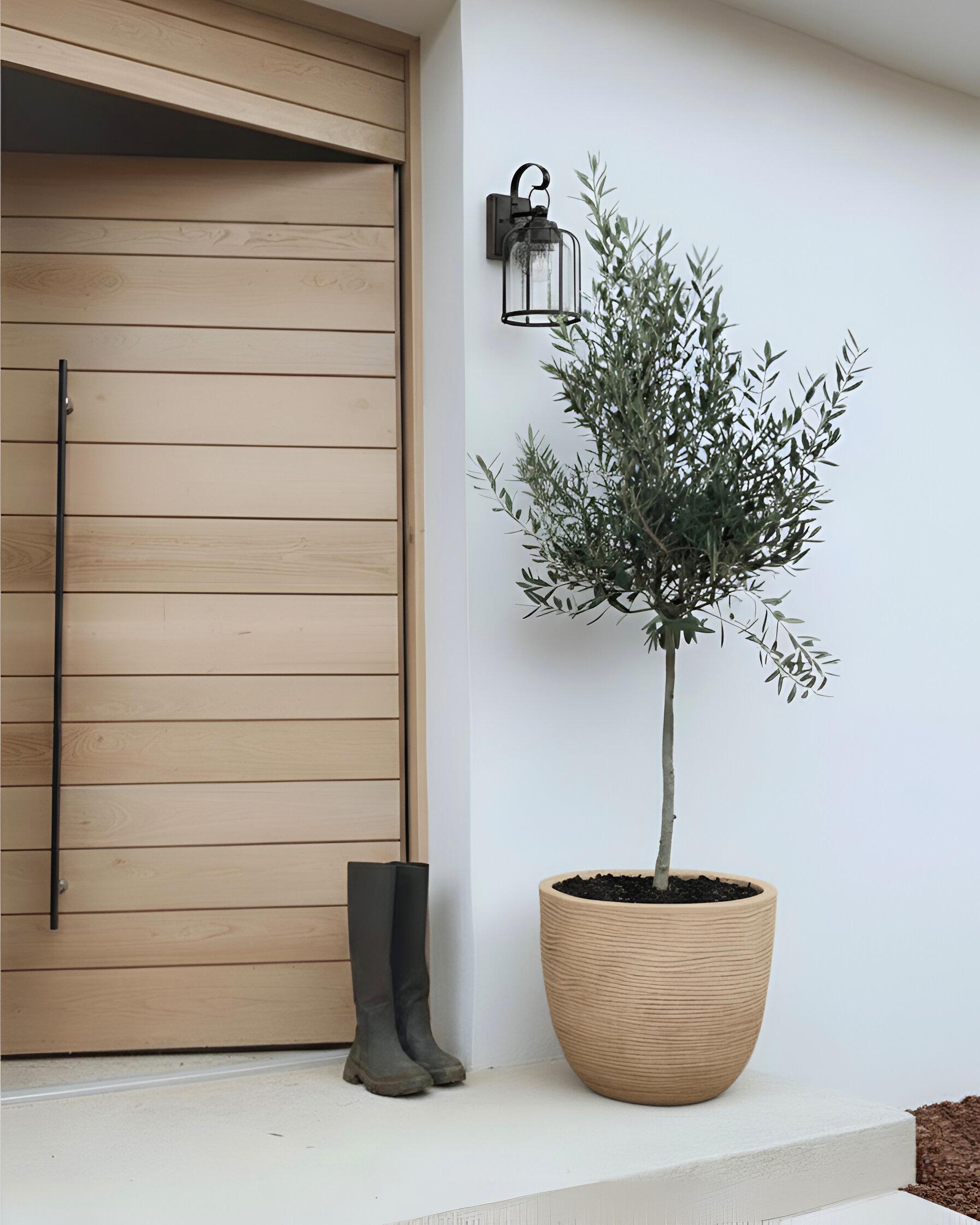Bloempot LIXOURI 47 cm Beige