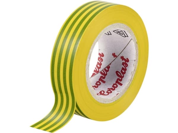 Coroplast 302 302-25-19GN/YE Isoleringsbånd Grøn, Gul (L x B) 25 m x 19 mm 1 stk