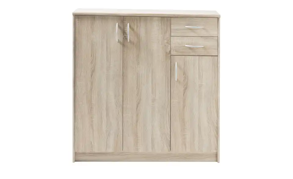 Kommode Optimus Eiche Sonoma (Nachbildung) Ausführung III (3 Türen/2 Schubkästen) 112 cm