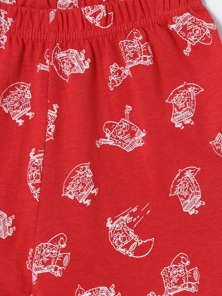 Conjunto de pijama curto estampado do Bob Esponja - Azul Pastel