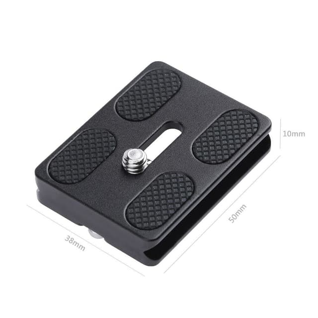 PU50 Kamera stativ monteringsplade Quick release plade til DSLR kamera Sort