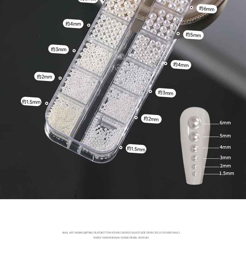 WGOMM - Faux Pearl Nail Art Decoratie (Diverse Ontwerpen)
