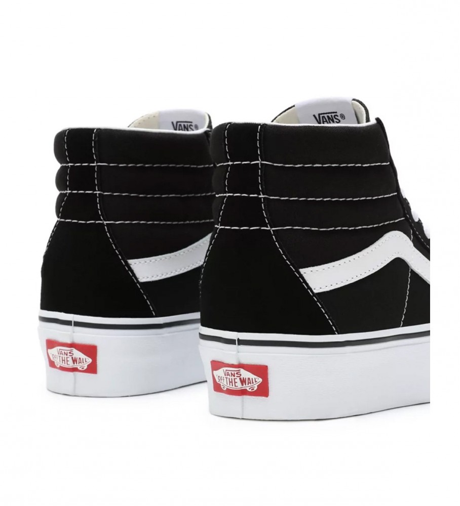 Tênis Vans Sk8-Hi 2.0 de camurça com plataforma, preto
