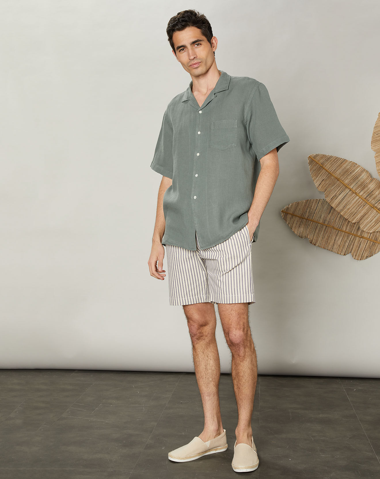 Hartford Short Tank écru/bleu