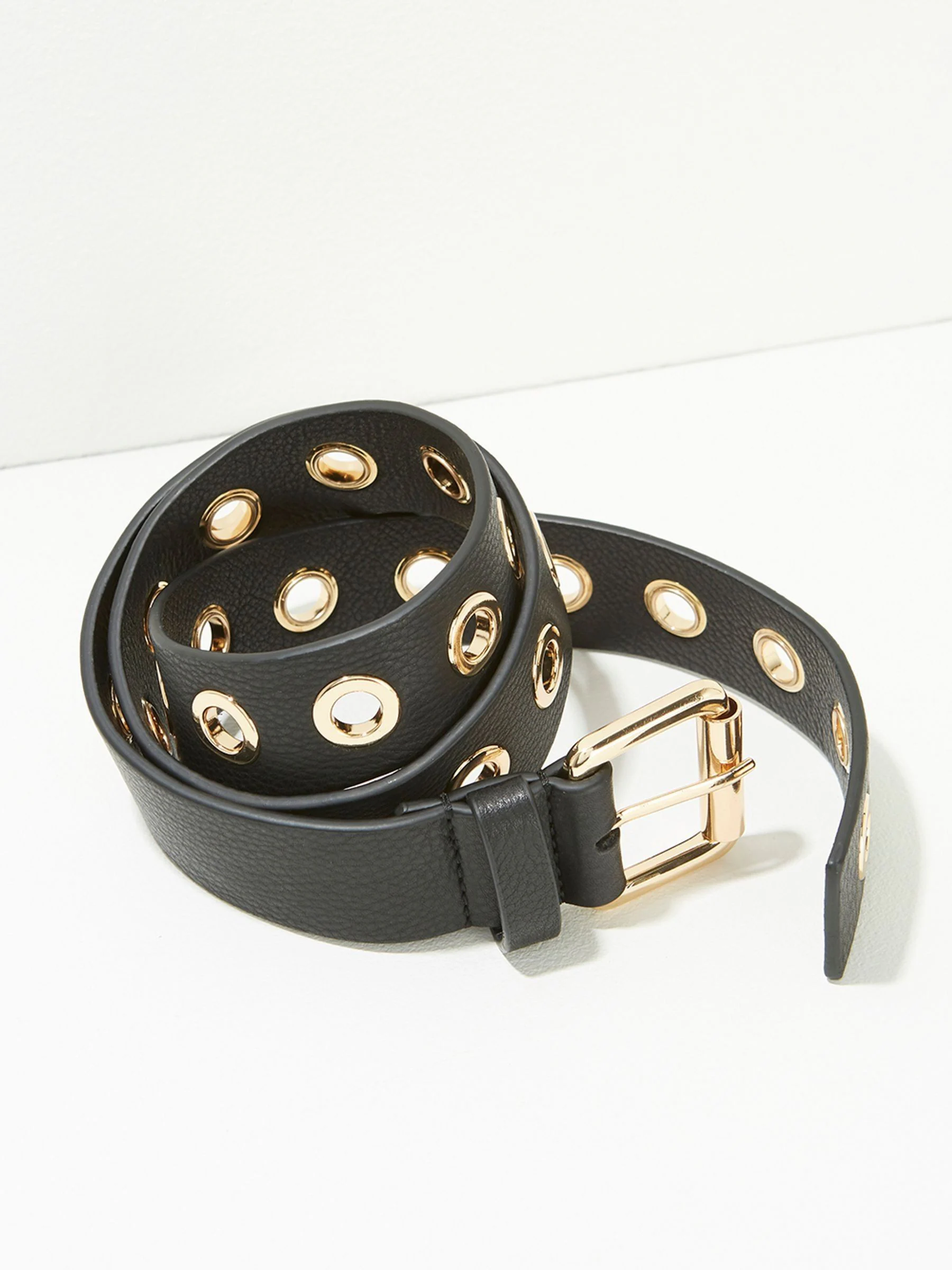 Zwart - Mint Velvet leren riem