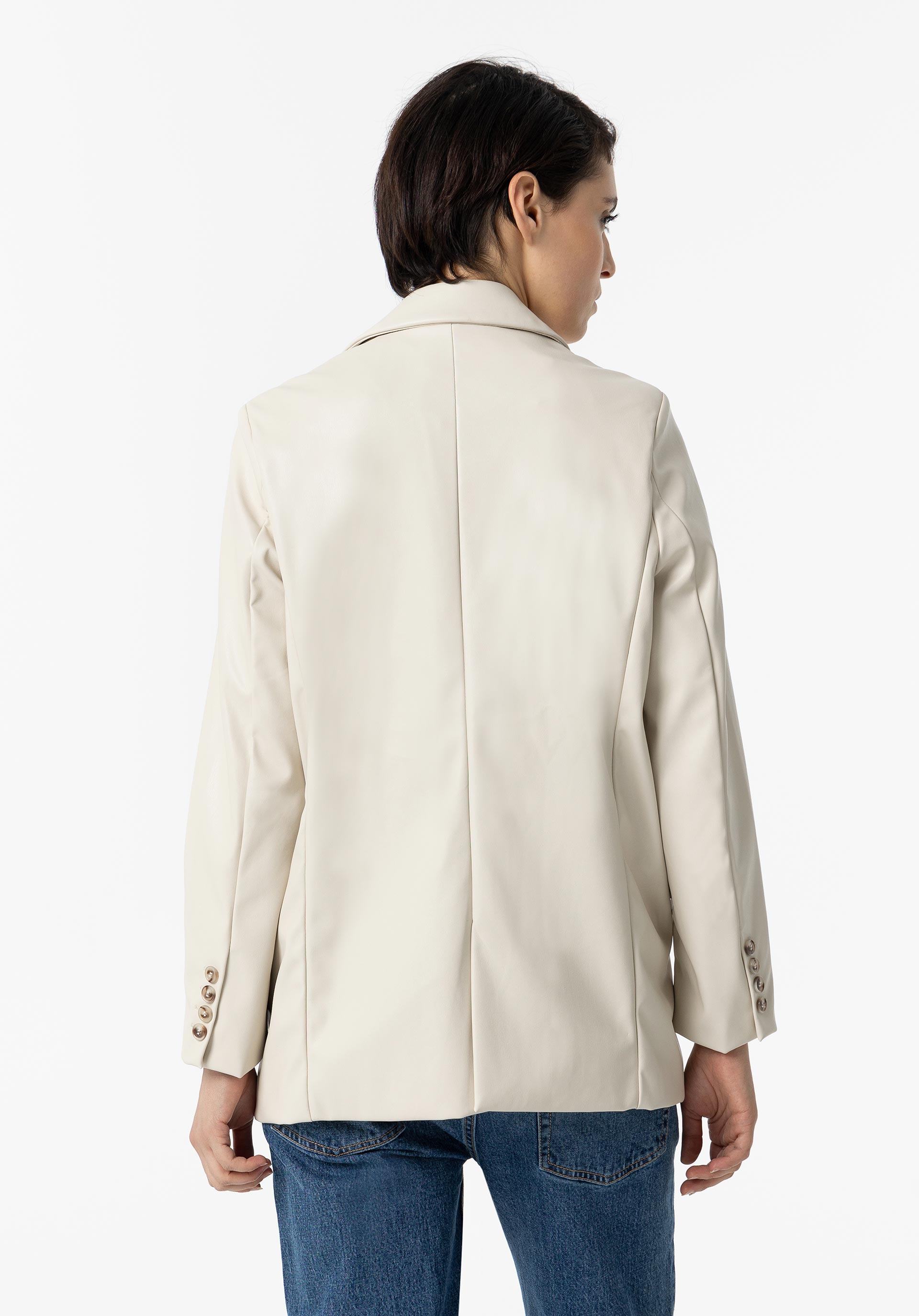 Blazer Efeito Pele