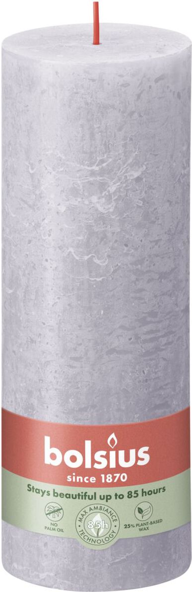 Bolsius stompkaars Rustiek Shine paars 85 uur D 6,8 H 19 cm
