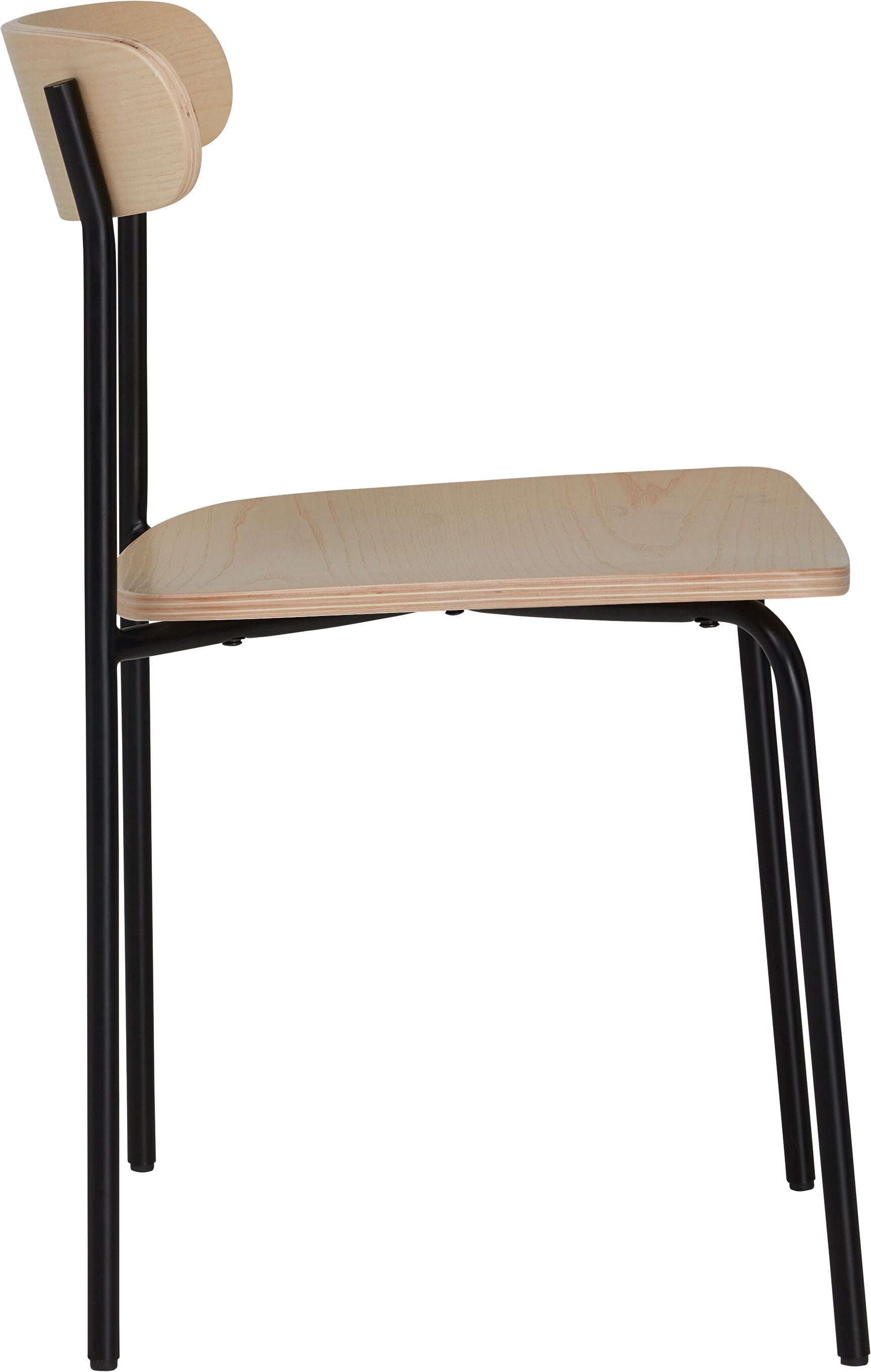 ARTURO Stuhl Esche natur - Esche furniert / B: 54.5 cm x T: 48.6 cm x H: 75.0 cm