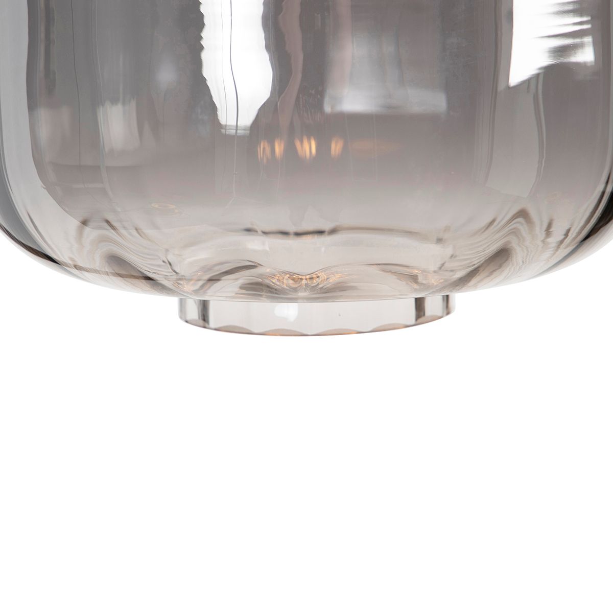 Smart vloerlamp zwart met smoke glas incl. Wifi ST64 - Qara Down