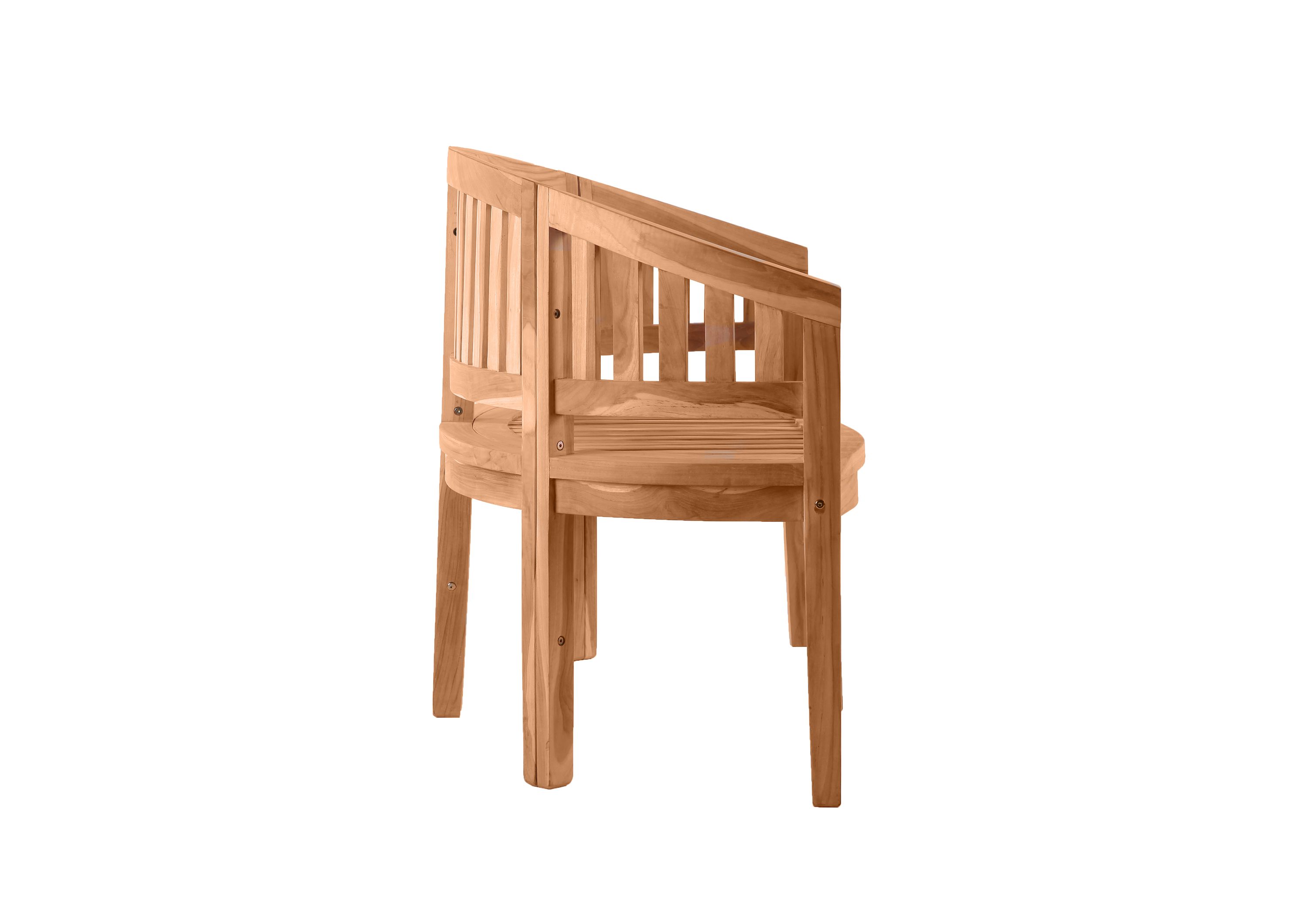 Gartensitzbank in Bananenform 120cm Teak Sitzbank Parkbank Bank Holzbank massiv