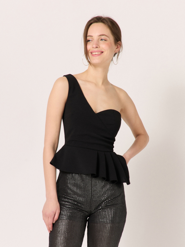 Top bustier asymétrique