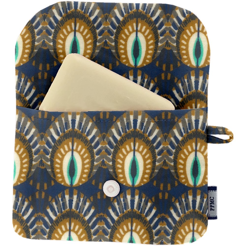 Pochette Savon Plumes De Paon