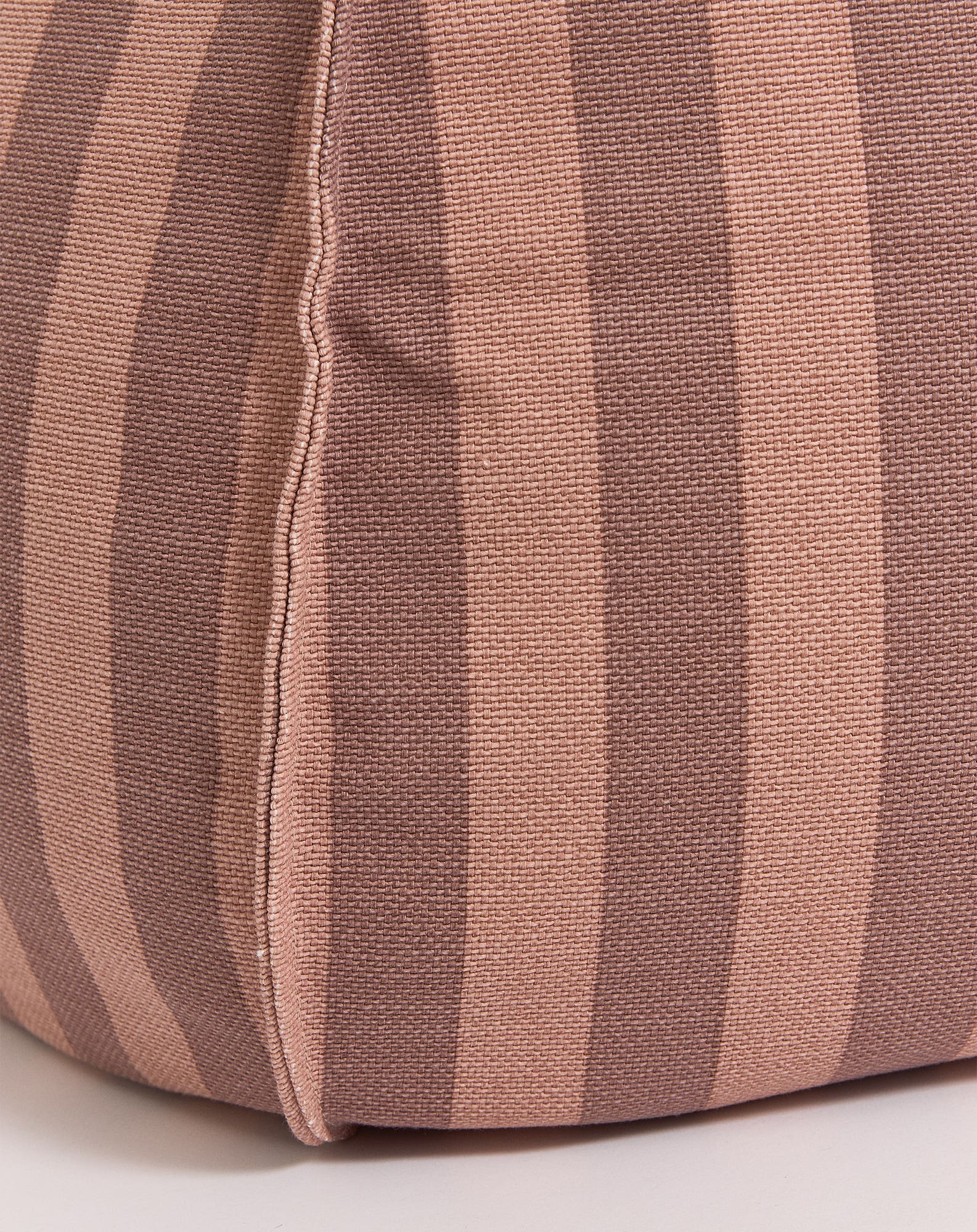 Pouf rond à rayures - taille enfant - vibes | Rose