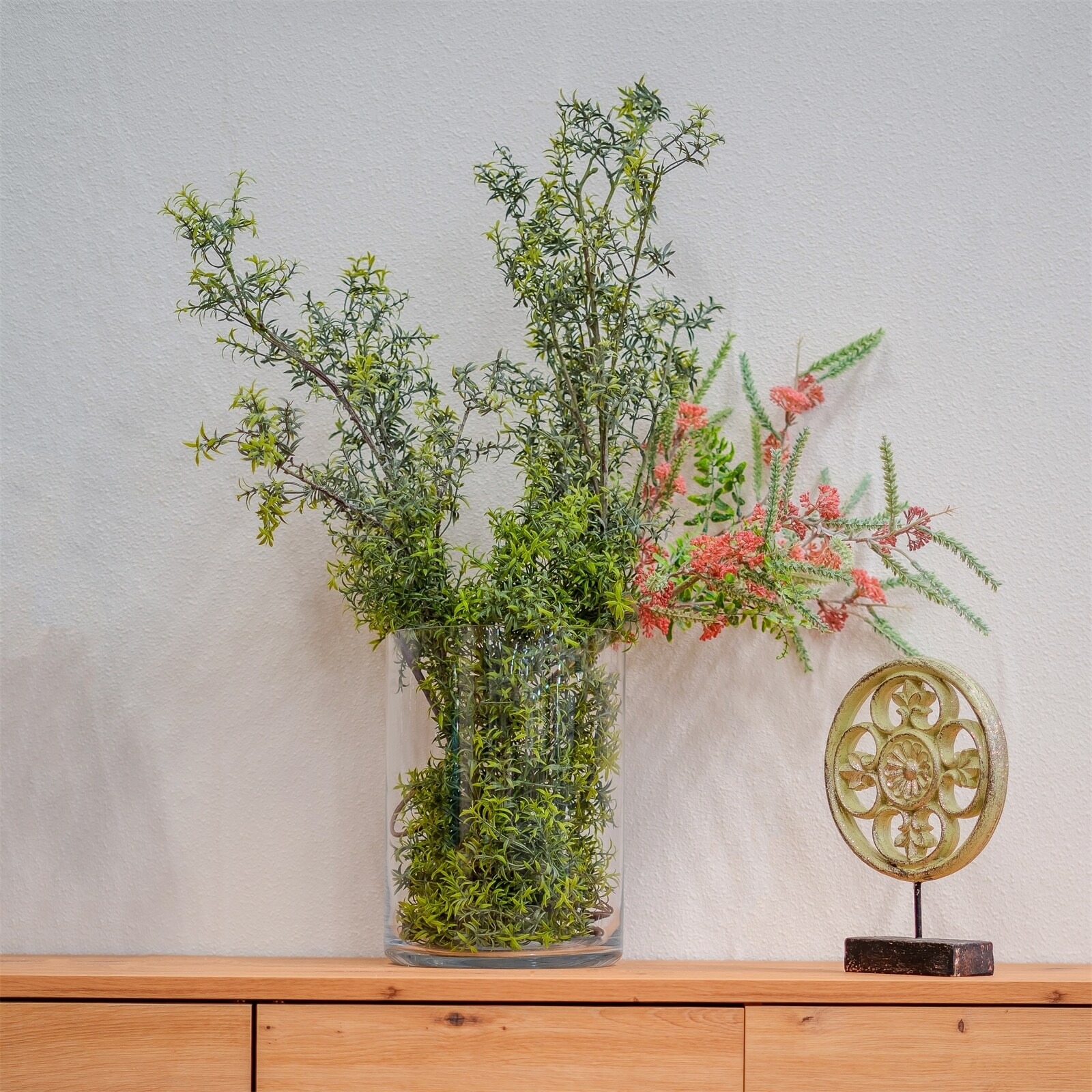 HTI-Living Kunstblume Frühlingsblume, Koralle Flora