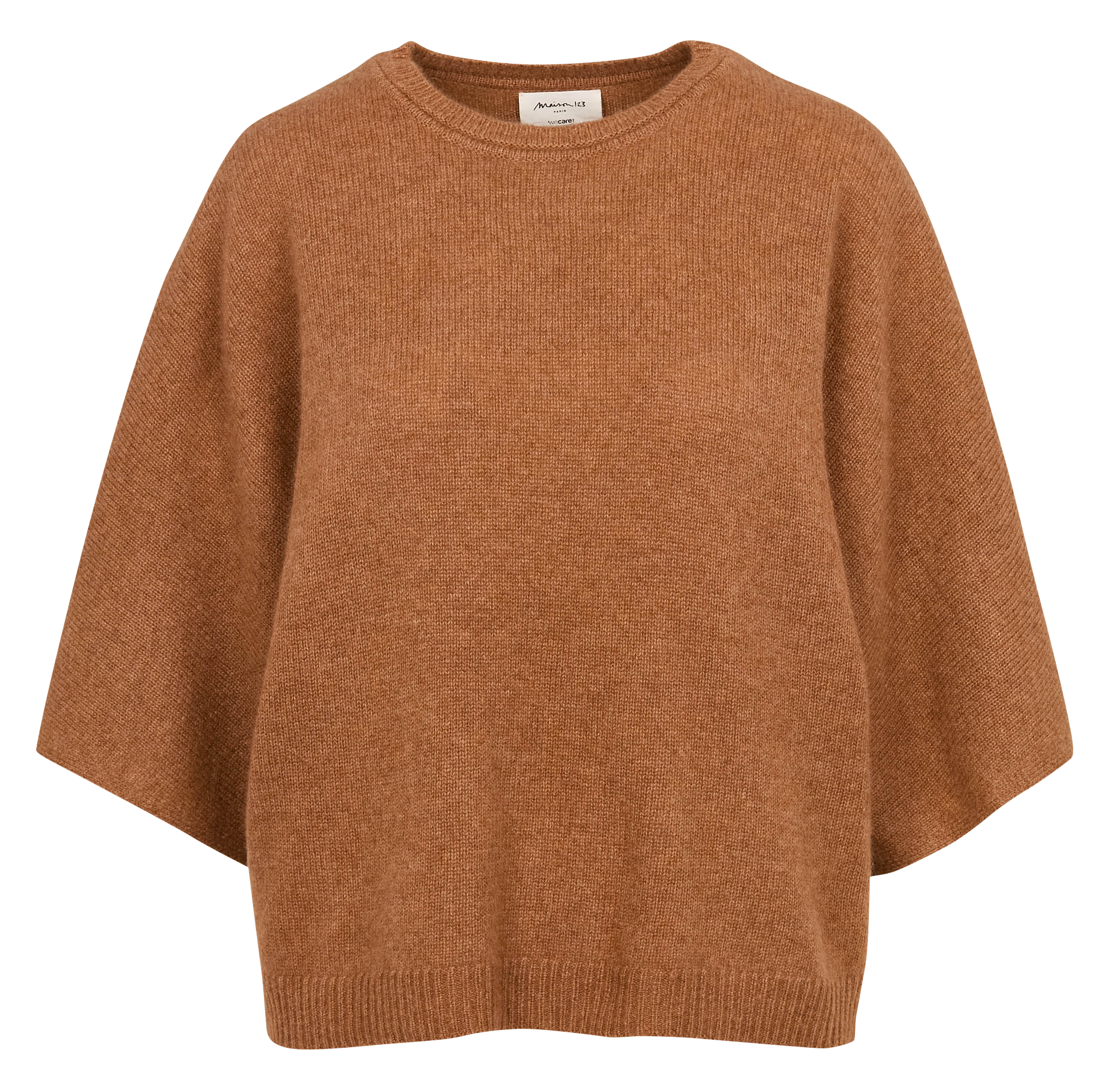 CODY - Pull manches larges en cachemire | Marron