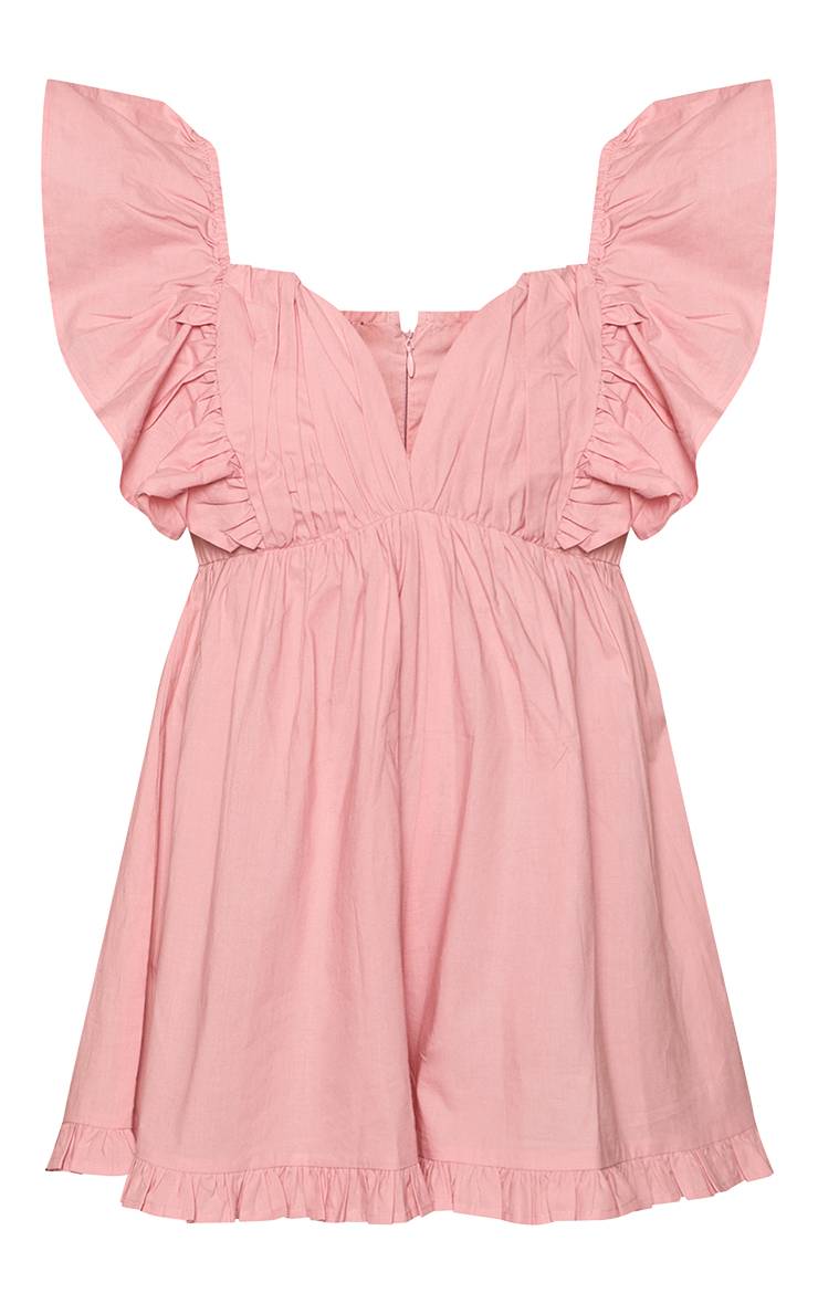 Rose Bébé Combi-short Bouffant Aspect Lin