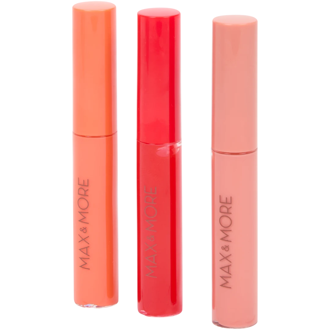 Max & More glanzende lipglosskit 3 x 6,2 ml