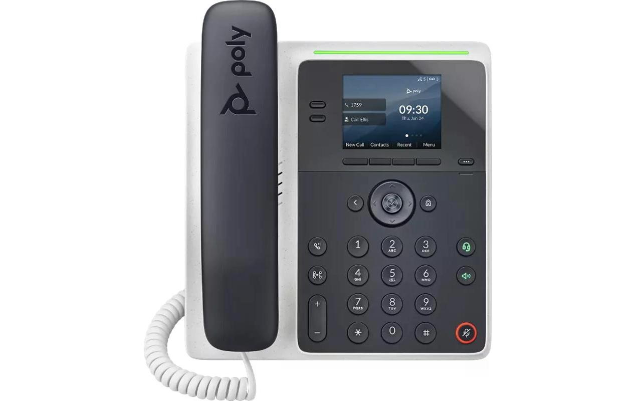 Tischtelefon Poly Edge E100 Schwarz/WeissVielseitiges Telefon in elegantem Design