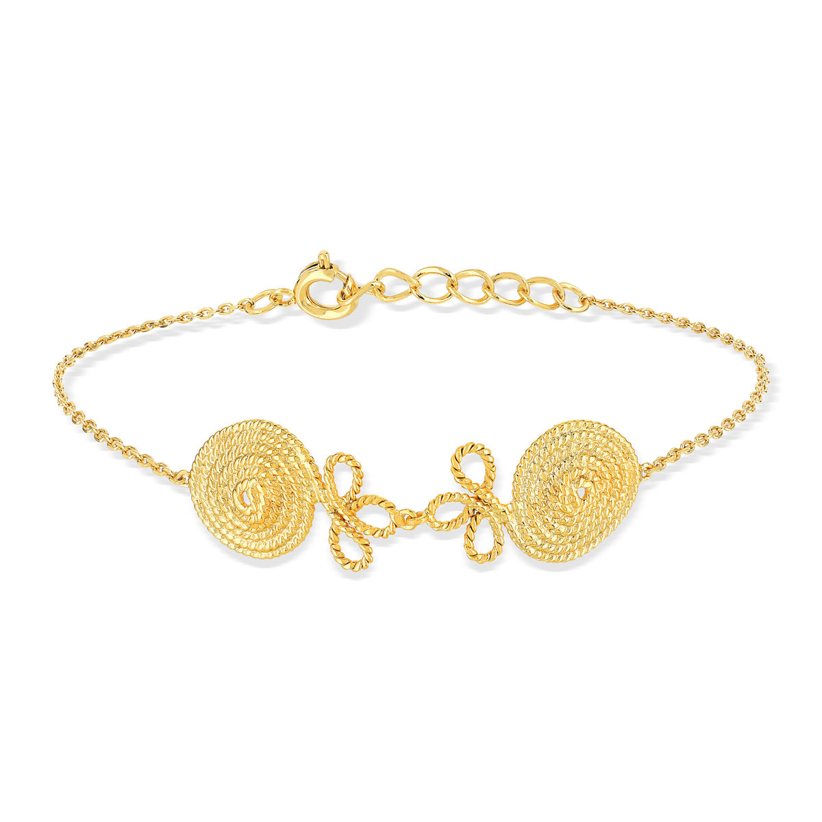 Bracelet souple doré 17.5 cm