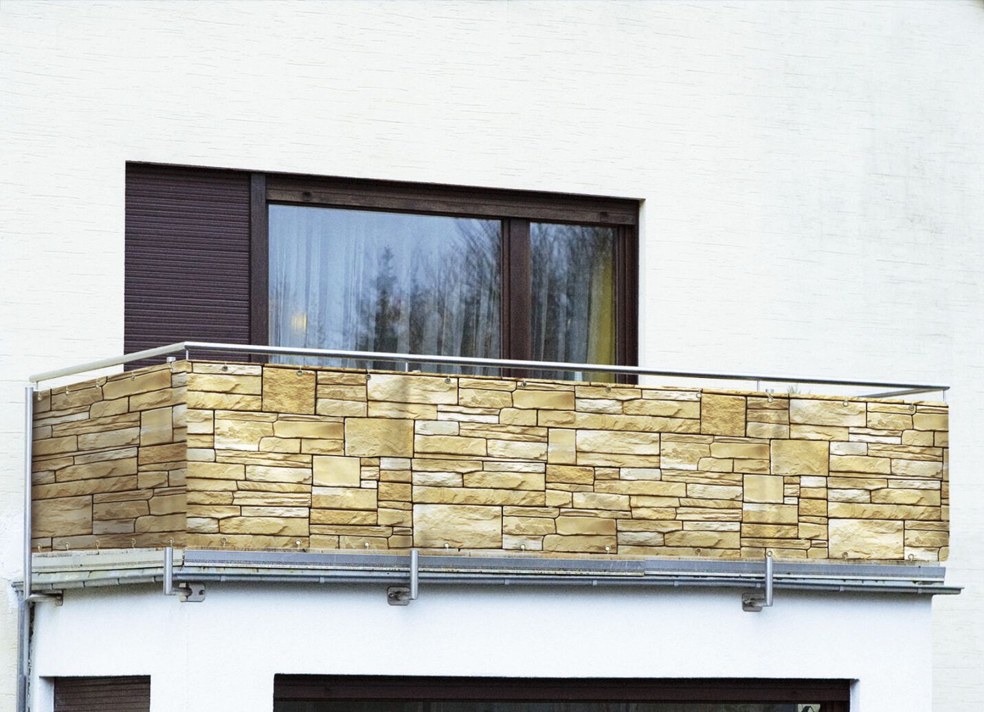 Bedruckter Balkon-Sichtschutz