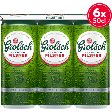 Grolsch - Premium Pilsner - Blik - 6 x 500ML