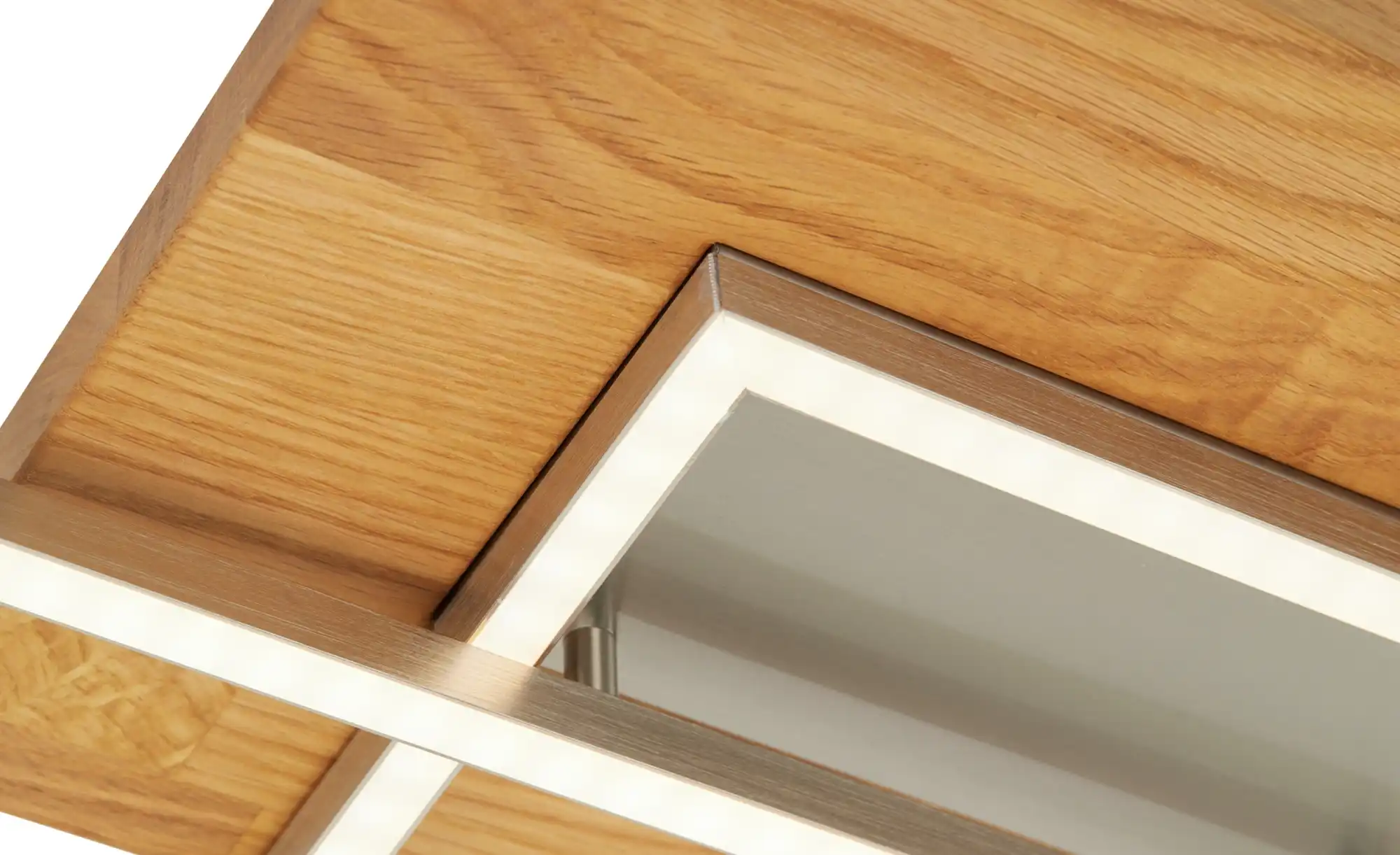 LED-Deckenleuchte, 2-flammig, Eiche natur