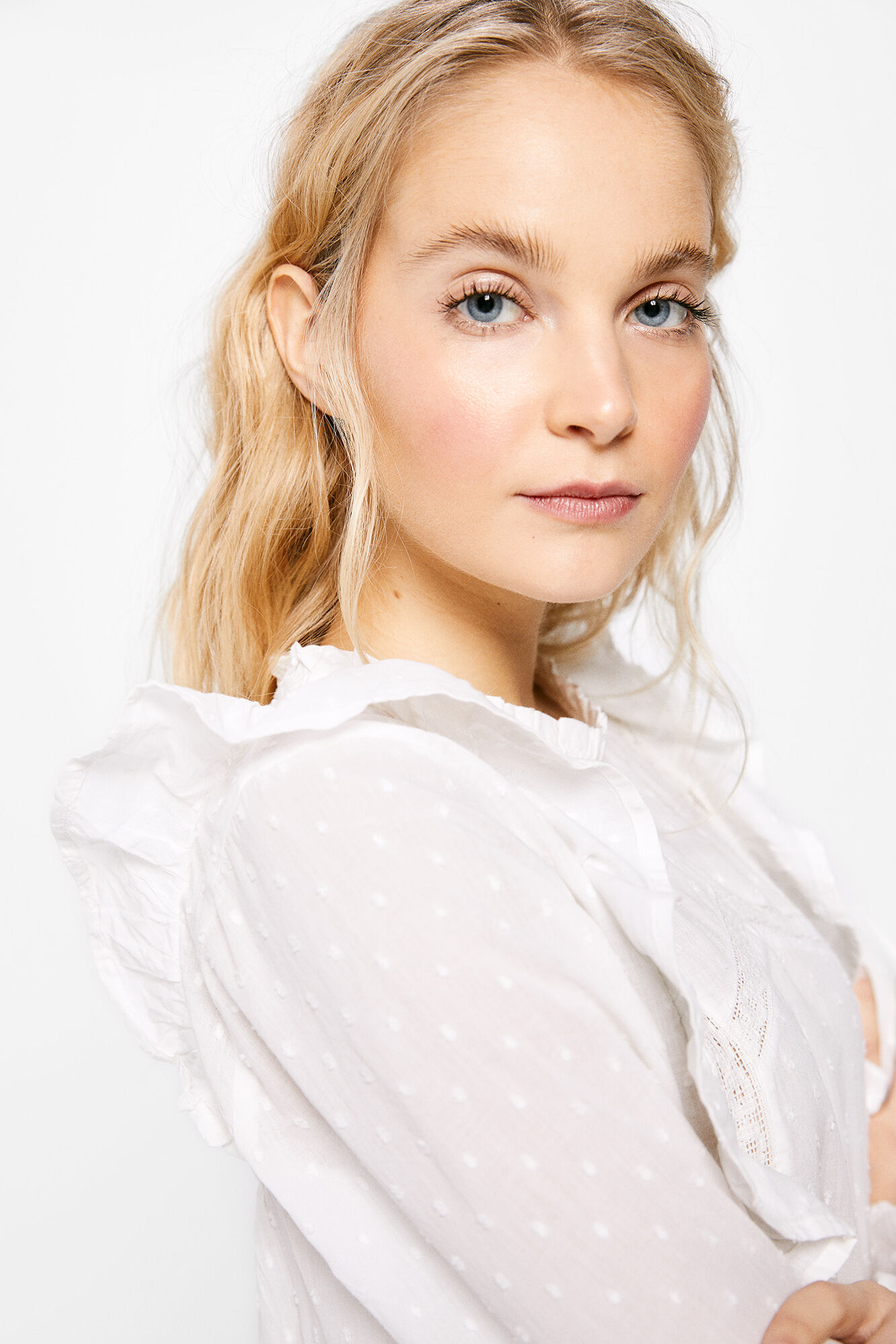 Blusa Plumeti Volantes - marrom