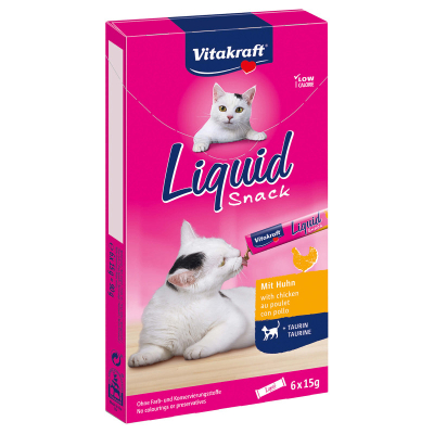 Vitakraft Liquid Snack Huhn & Taurin 6x15g