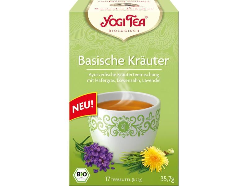Yogi Tea Teebeutel Bio  Basische Kräuter 17 x 2.1 g Feiner Kräutertee