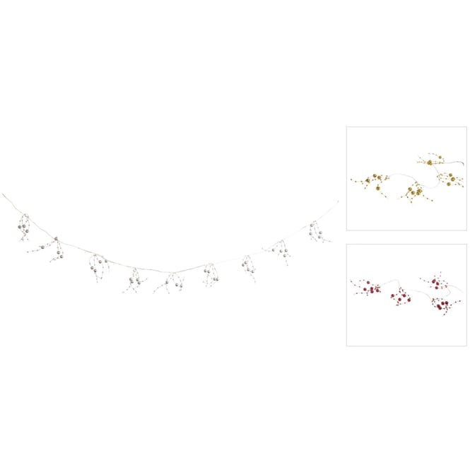 10er LED-Lichterkette - Kügelchen - 192 cm - 1 Stück