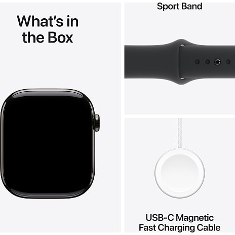 Apple Watch S10 Cell 42 mm M/L - Slate Titanium Sport Band