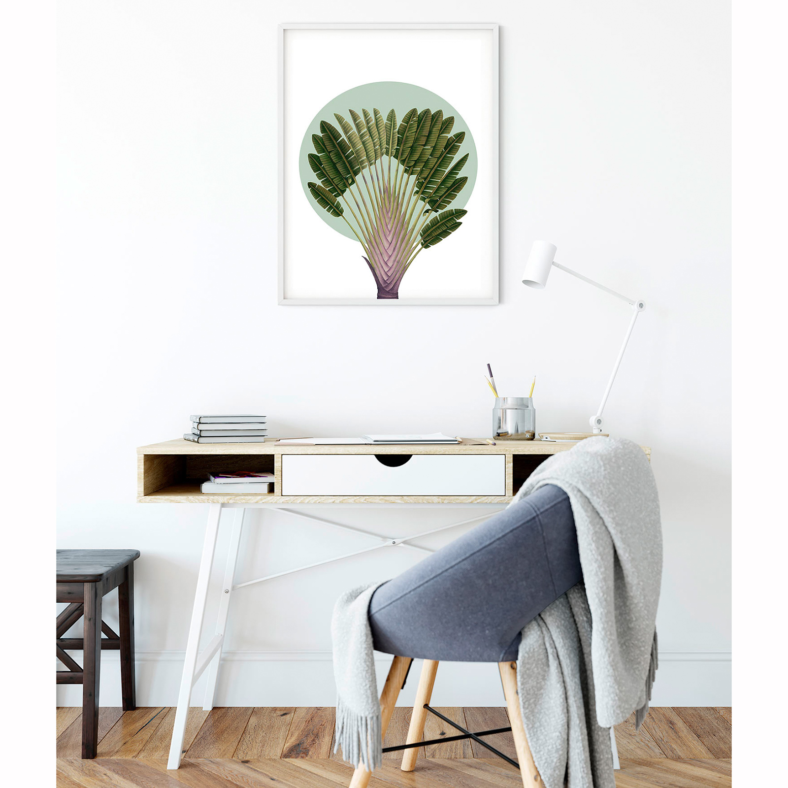 Wandbild BOTANICAL PALM - grün - 50x70 cm