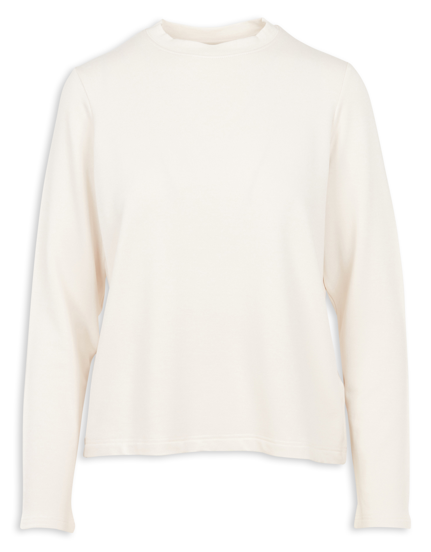 Tee-shirt col rond droit | Beige