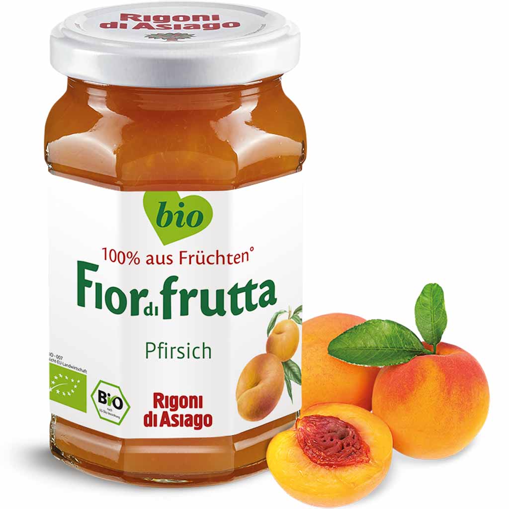 Fior di frutta Pfirsich Bio Fruchtaufstrich 250g MHD:18.3.27