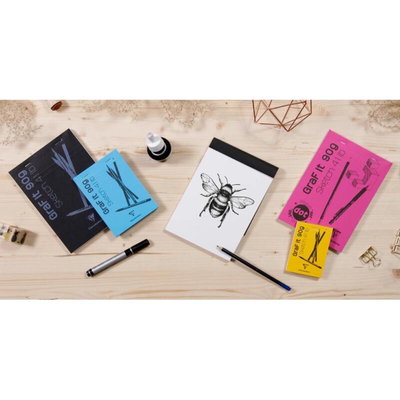 GraF'it bloc agrafé 80F A4 90g - Noir