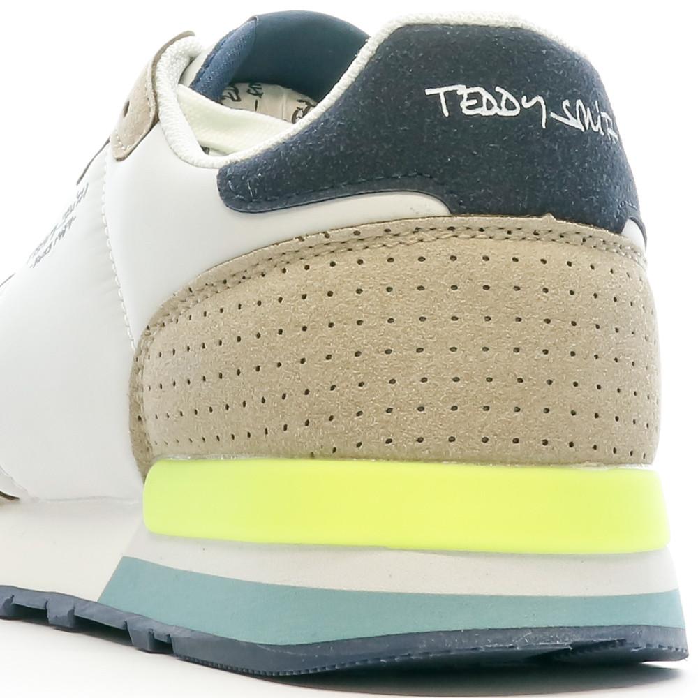Teddy Smith Baskets Blanc/Beige Homme Teddy Smith Combined