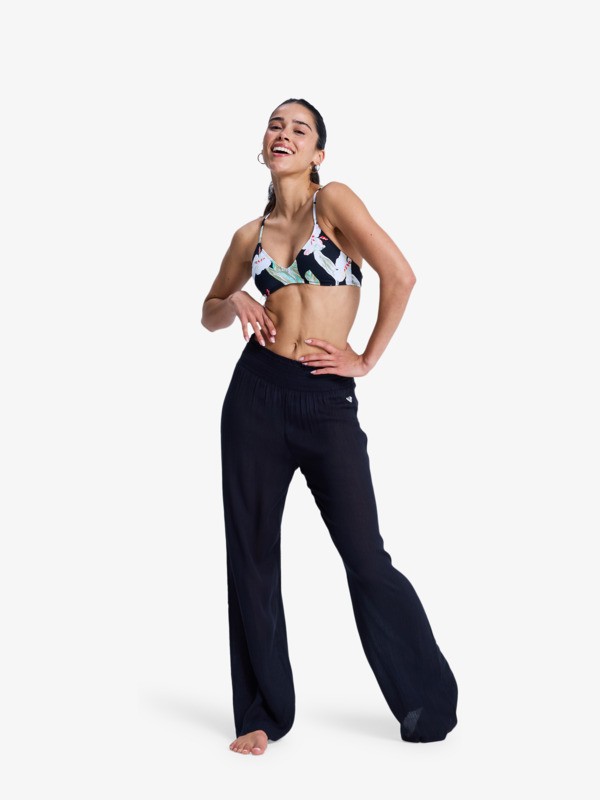 Along The Sunset Pantalon léger Noir Femme