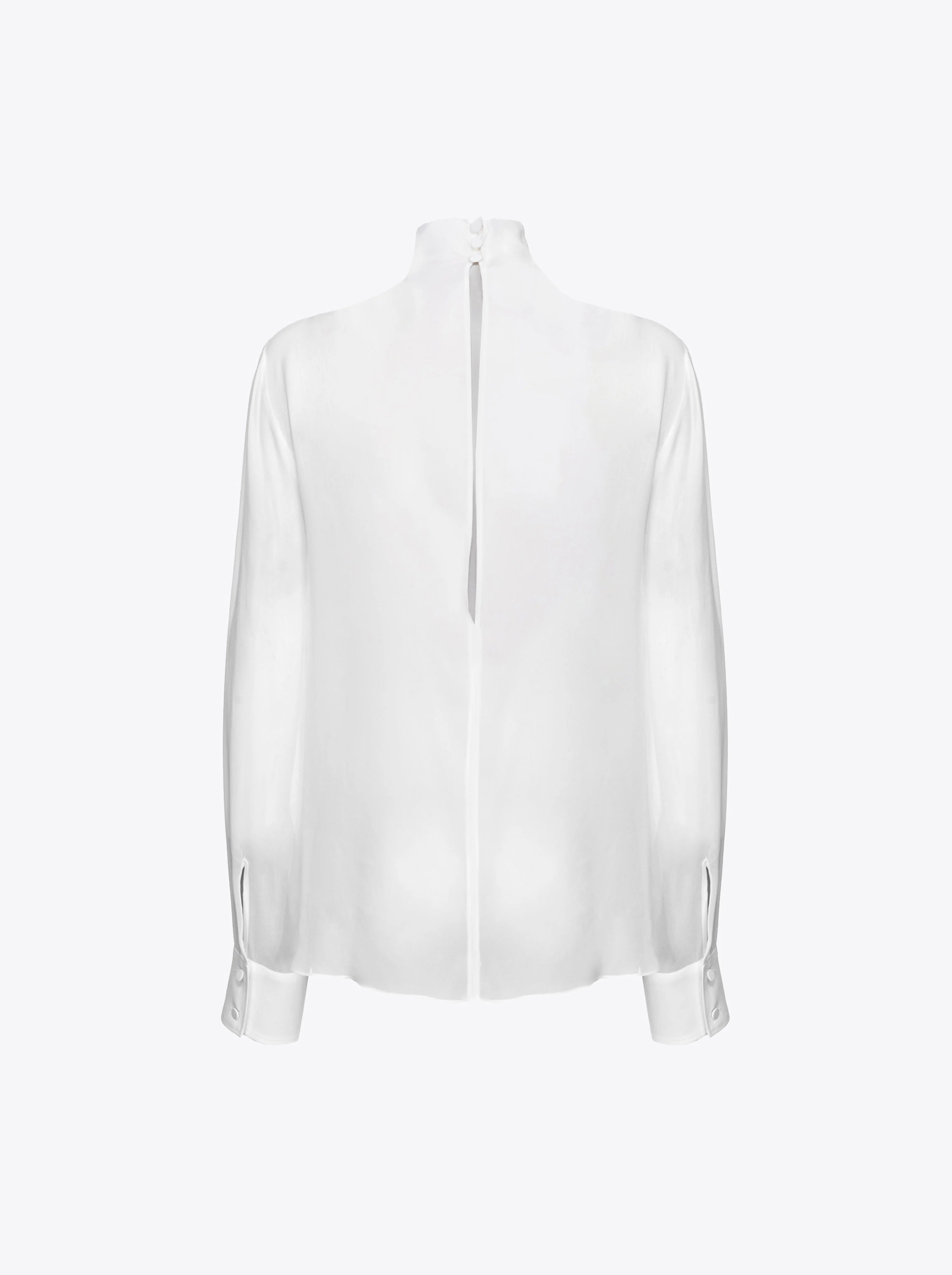 Blouse à col montant | Blanc