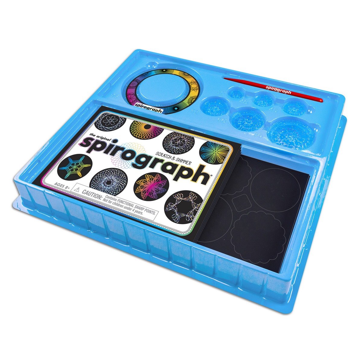 Spirograph multicolore et paillettes