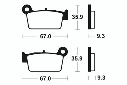 Plaquettes de freins Tecnium MX/Quad métal fritté - MO290