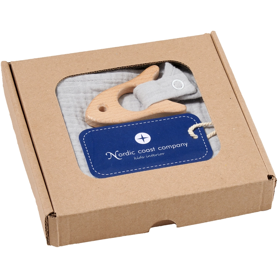 Nordic Coast Company Kuscheltuch Musselin Rakete Grau