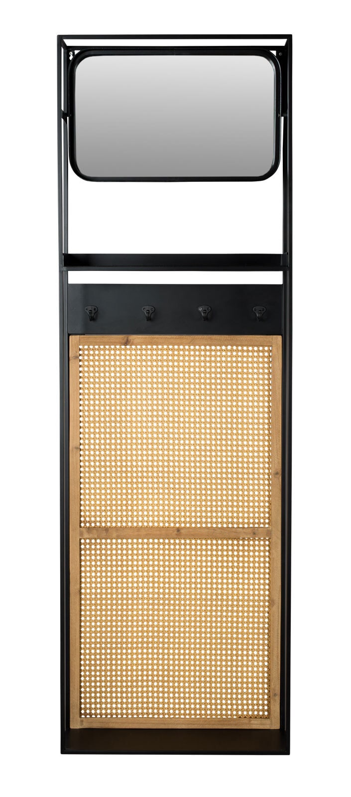 zuiver Spiegelgarderobe LANGRES 53 x 165 cm Rattan
