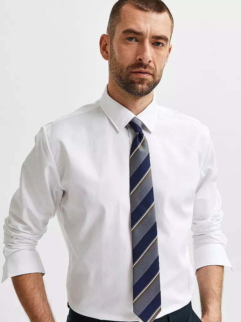SELECTED Hemd Slim Fit SLETHAN weiss