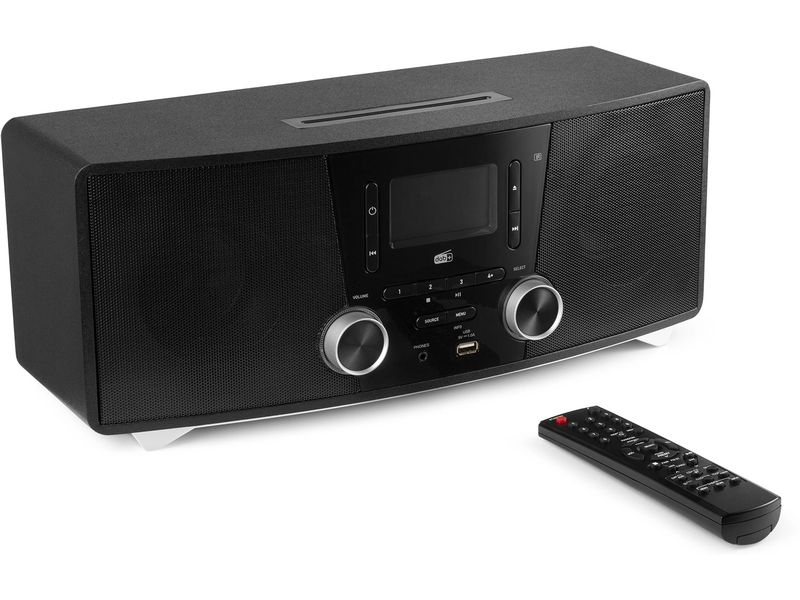 Audizio Micro-HiFi Anlage Cannes Schwarz DAB  Radio mit CD-Player