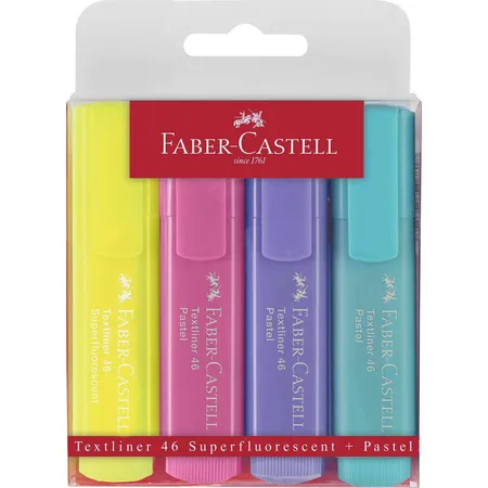 Faber-Castell Textmarker Textliner 1546, 4 Stück