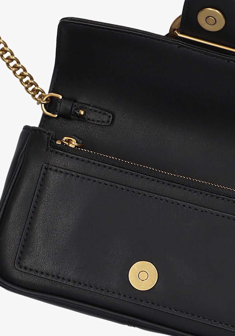 PINKO zwarte pinko schoudertas love one pocket