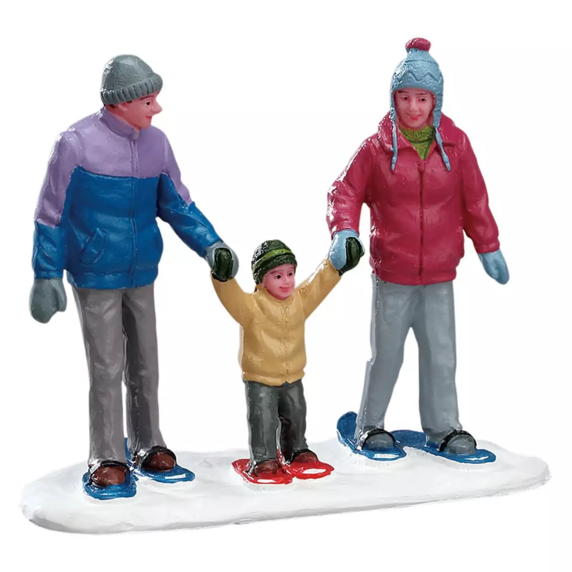 Personnages Lemax Promenade en raquettes