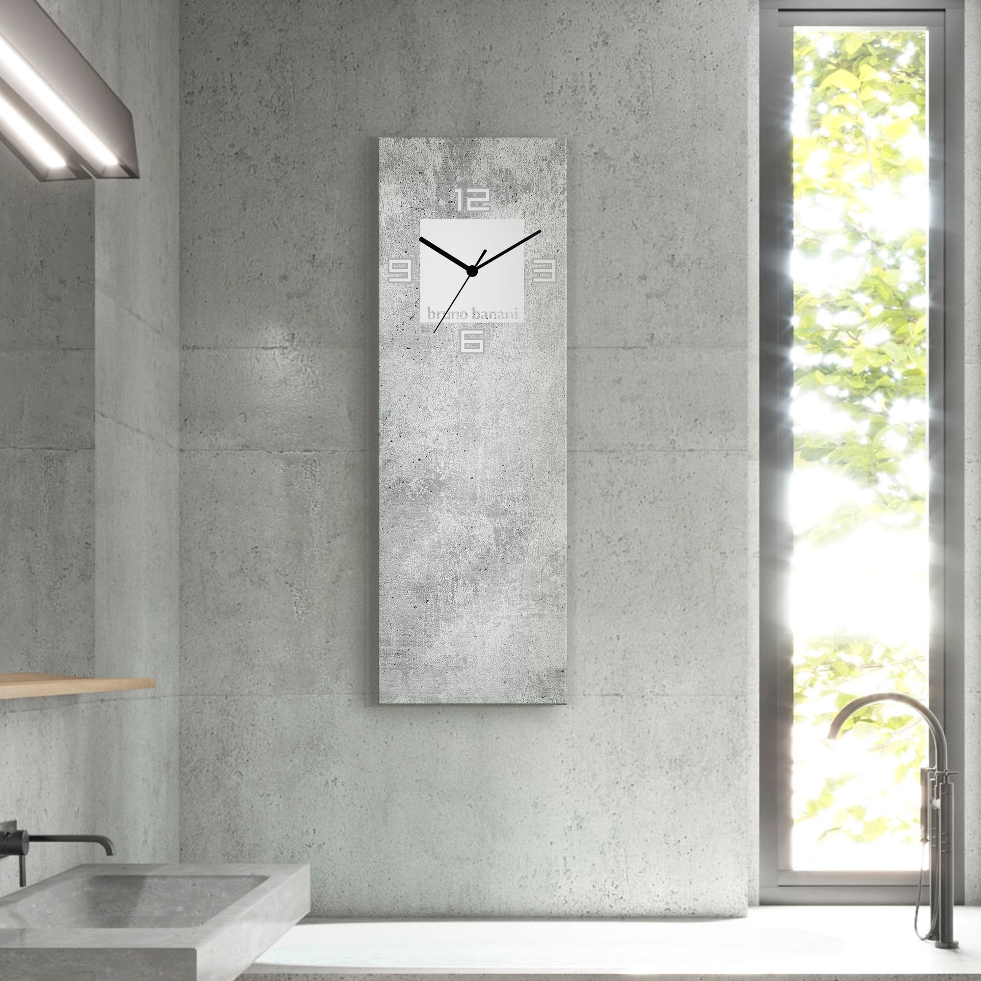 Bruno Banani Wanduhr »Beton auf Glas« analog, 20 cm