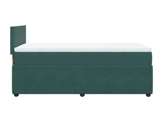 Sommier à lattes de lit avec matelas Vert foncé 90x190 cm